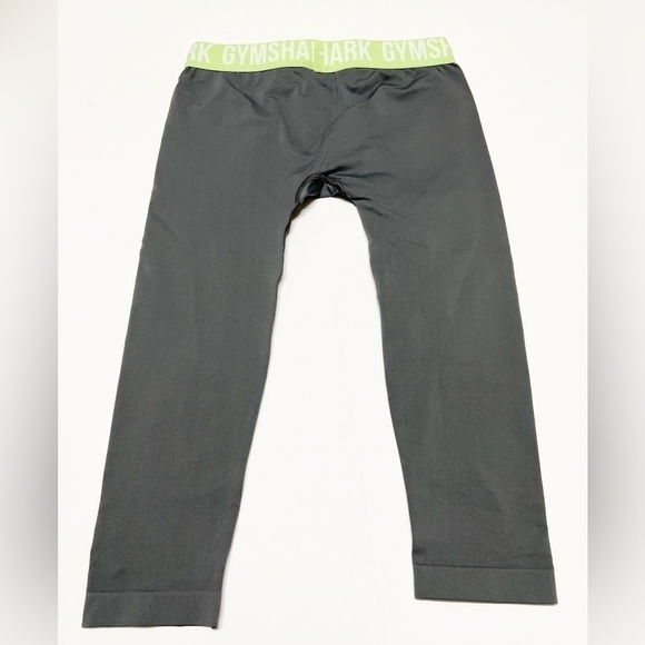 Gymshark Womens Gray Green Fit Seamless Workout Leggings Sz M - Picture 2 of 6